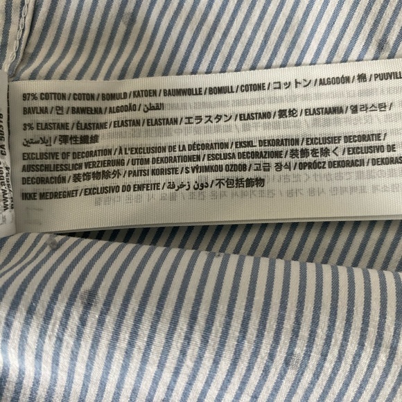 A&F Button Down Blue Stripes and Dots Shirt MEDIUM - Picture 8 of 8